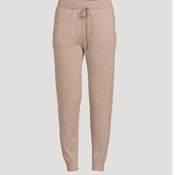 White + Warren 100% cashmere powder pink joggers - Picture 3 of 10